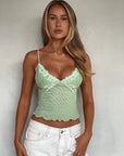Sexy V-Neck Lace Camisole Top for Summer