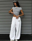 Casual Sportswear Set with High Waist Pants