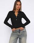 Fashionable Solid Color Button Cardigan for Women