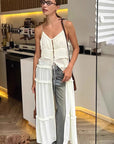 Elegant A-Line Chiffon Dress with V-Neck