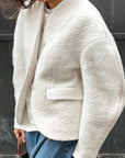 Thick Woolen Coat for Women in Solid Color