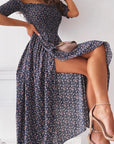 Summer New Floral Navy Sexy Dress
