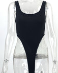 Summer Women's Sexy Slim Fit Cotton U-Neck Bodysuit