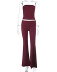 Stylish Sleeveless Crop Top and Pants Set