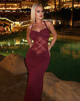 Sexy Lace-Trimmed Sleeveless Bodycon Dress