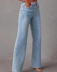 Fashionable Loose Fit Women's Wide Leg Jeans