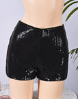 Leopard Print Sequin Women's Casual Shorts