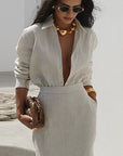 Stylish Women's Long Dress Set for Casual Vacations