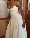 French Style Sexy Hollow Out Long Dress