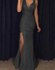 New V-Neck Long Dress