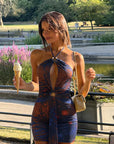 Sexy Backless Halter Mini Dress for Women