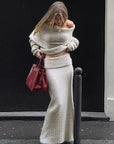 Knit Long Sleeve Bodycon Maxi Dress