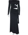 Chic Long Sleeve Sheath Dress with Sheer Details
