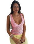 Summer Sexy Lace V-Neck Camisole Top