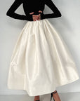 Spring Wholesale Solid Color Satin A-Line Skirt