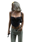 European Style Floral Hollow Out Cami Top