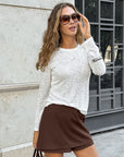 Chic Brown A-Line Skirt for Autumn and Winter