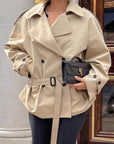 Stylish Long Sleeve Belted Coat for Women