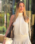 Chic Halter Neck Mini Dress for Summer Vacation