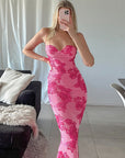 Elegant Floral Print Maxi Dress