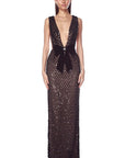 Elegant Sequin Mermaid Dress with Bow Decoration