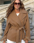 Vintage British Brown Woolen Coat for Women