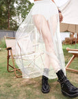 Sexy Sheer Pleated Skirt with Lace for Nightclub