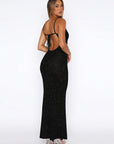 Elegant Summer Backless Dress with Rhinestones