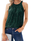 Summer Women's Sequin Halter Top