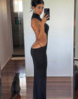 Sexy Backless Bowknot Dress for Women