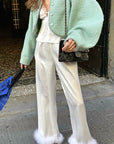 Autumn Winter Women's Casual Wide Leg Pants