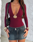 Elegant Vintage V-Neck Jumpsuit with Sequins