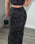 Trendy Women's Crop Top Dress Set