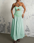 Summer European and American Strapless Beach Dress