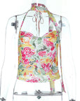 Colorful Sexy Printed Top for Summer Beach