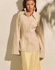 Simple Loose Linen Women's Shirt for Spring and Summer