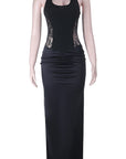 Sexy Halter Lace Hollow Evening Dress