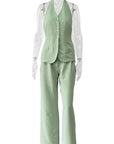 Summer Casual Sleeveless Vest and Pants Set