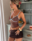 Fashionable Color Block Cami Top for Casual Wear