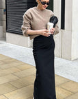 Black Sexy High Waist Mermaid Maxi Skirt