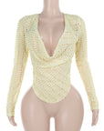 Trendy Long Sleeve Top with Unique Fabric