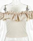 Elegant Off-Shoulder Ruffle Top for Women