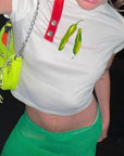 Trendy Summer T-Shirt with High Waist Pants