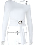 Stylish Asymmetrical Long Sleeve Top for Women