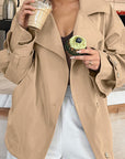 Vintage-Inspired Loose Fit Cardigan with Large Lapel