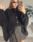 Casual Loose Knit Cardigan for Women