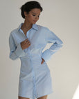 Fashionable Women's Long Sleeve Shirt Dress