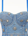 Stylish Beaded Crop Top with Adjustable Straps