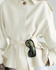 Autumn Winter New Lapel Long Sleeve Cardigan Coat