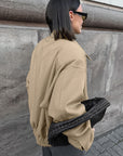 Thick Woolen Coat for Women in Khaki